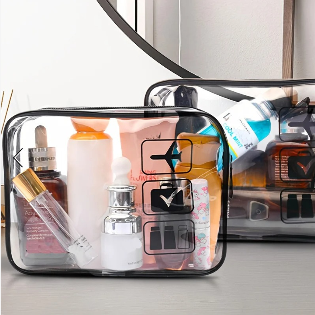 LIQUIX – Trousse transparente cabine – mise en situation