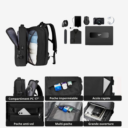 SACAVIA URBIGO – Sac à dos modulable et spacieux