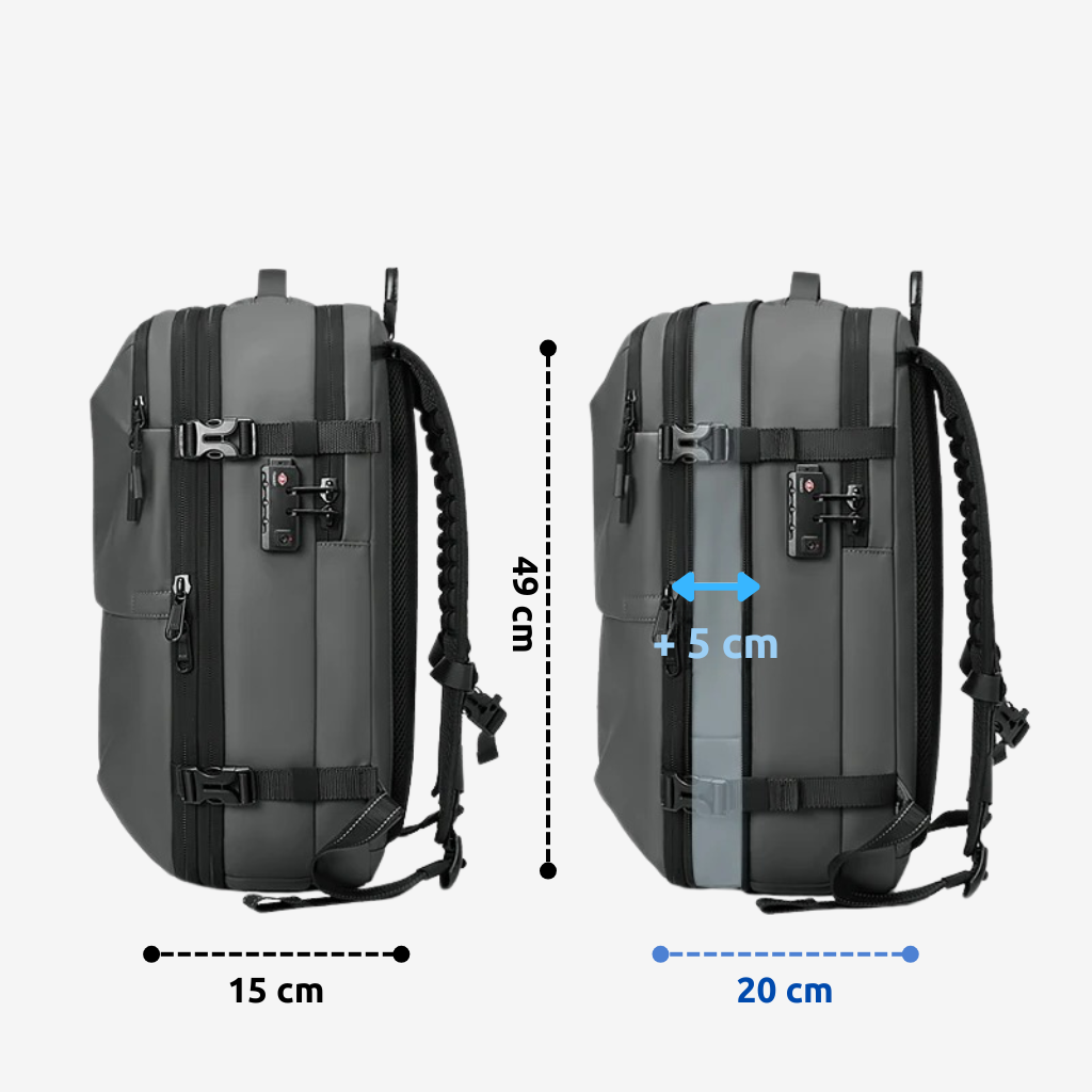 SACAVIA VENTIAX – Sac à dos cabine compatible Vueling (49×32×15 cm → 20 cm – 55 L)