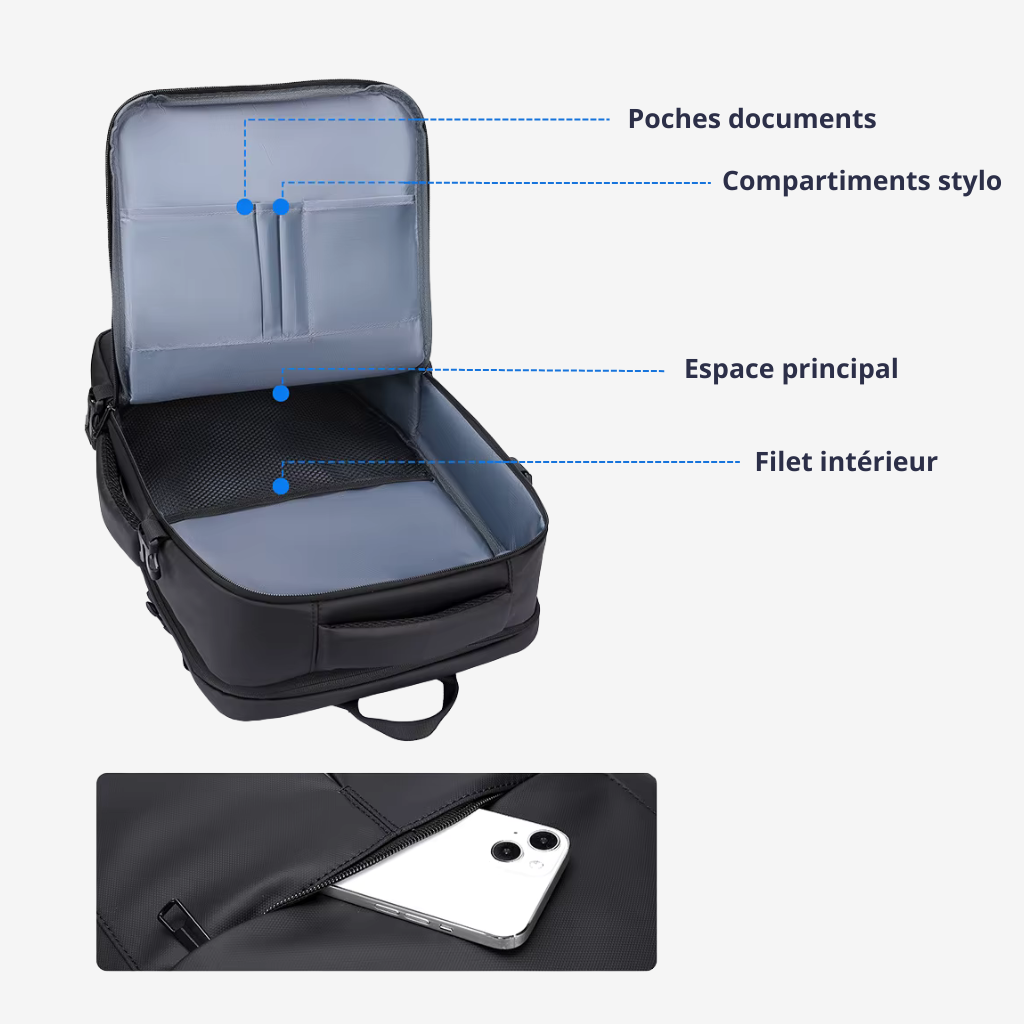 SACAVIA WORKAIR – Sac à dos compact et fluide