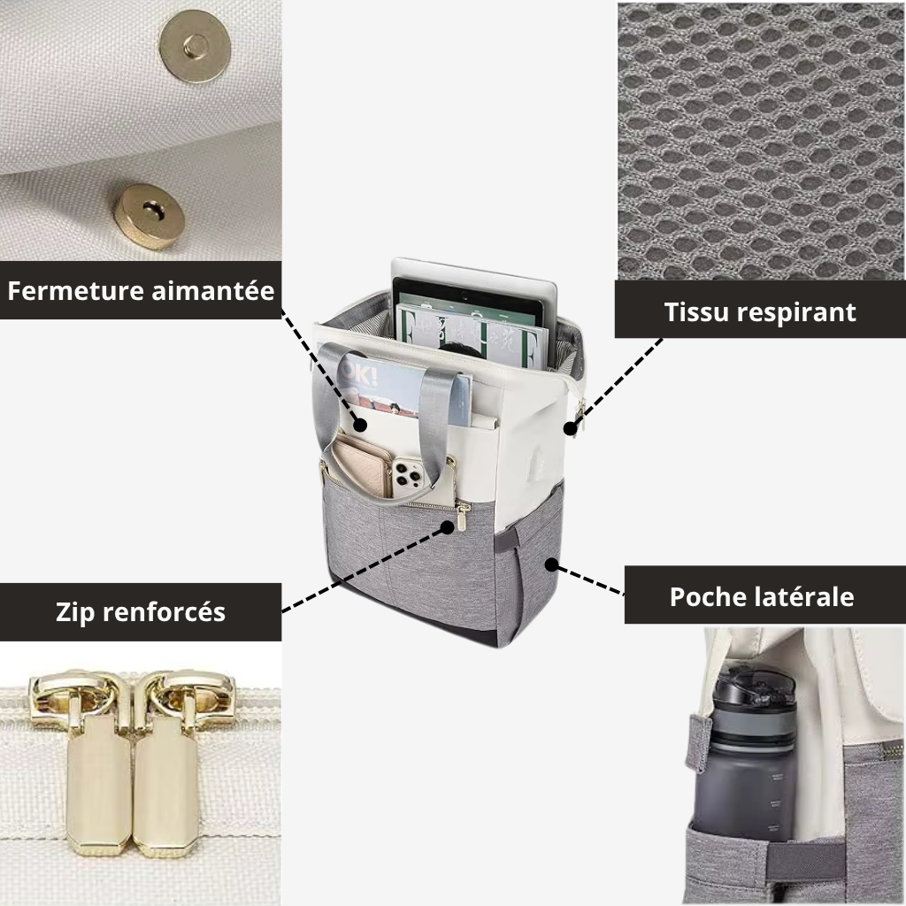 SACAVIA CLASSY – Sac à dos cabine compatible EasyJet (45×35×14 cm – 36 L)