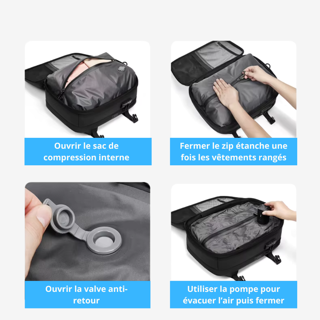 SACAVIA AEROVAC – Sac à dos cabine compressible