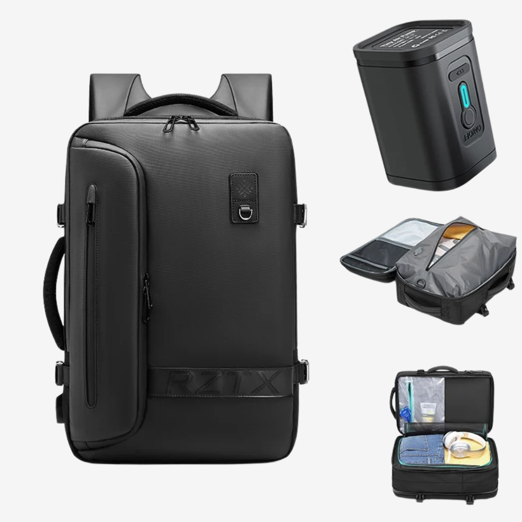 SACAVIA COMPRESSO – Sac à dos cabine compatible KLM (46×30×16 cm -> 27 cm – 55 L)