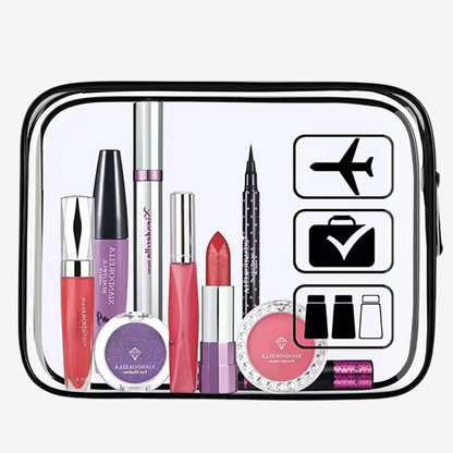 SACAVIA LIQUIX – Trousse transparente de voyage (Lot de 3)