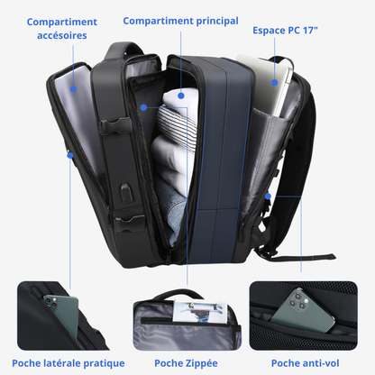SACAVIA URBIGO – Sac à dos modulable et spacieux