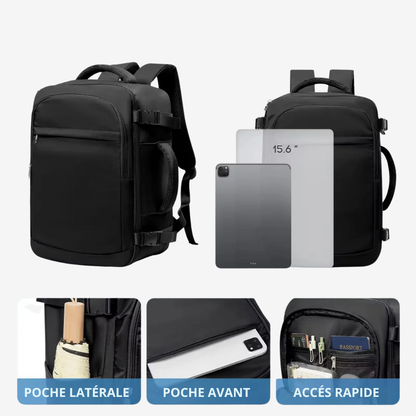 SACAVIA URBANIX – Sac à dos cabine conforme Wizz Air (40×30×20 cm – 30L)