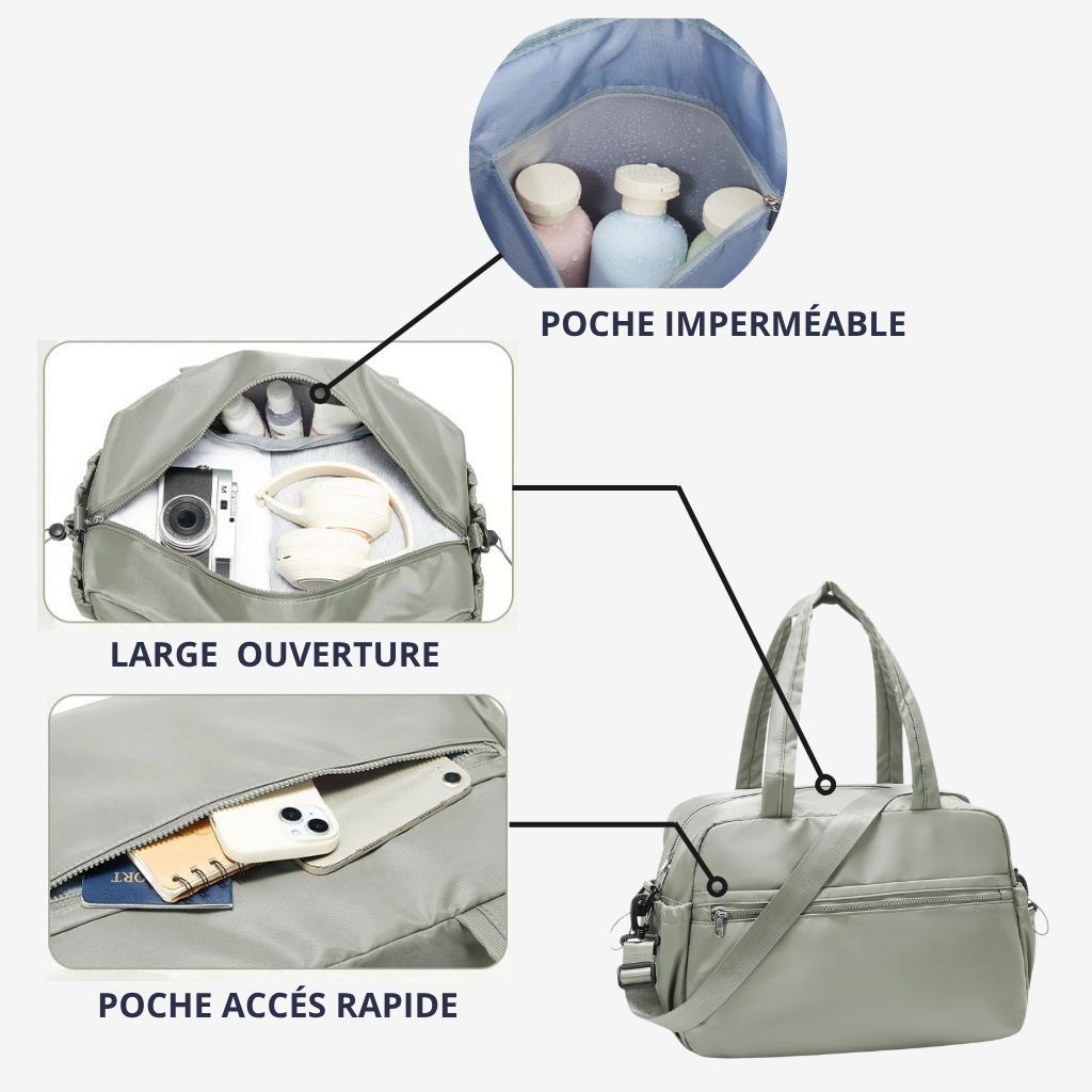 SACAVIA CHICO – Sac bandoulière cabine conforme Wizz Air (40×30×20 cm – 20 L)