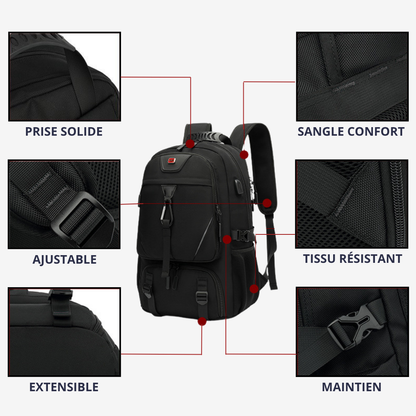 SACAVIA KIVRA – Sac à dos grande capacité et compartimenté