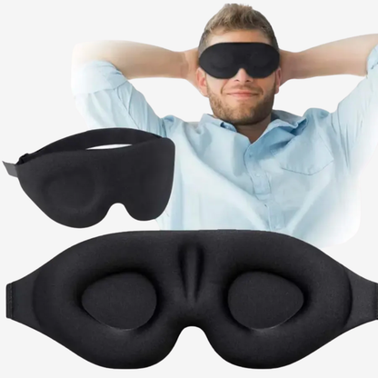 SACAVIA SOMNIX – Masque de sommeil 3D (avec 10 bouchons d’oreilles offerts)